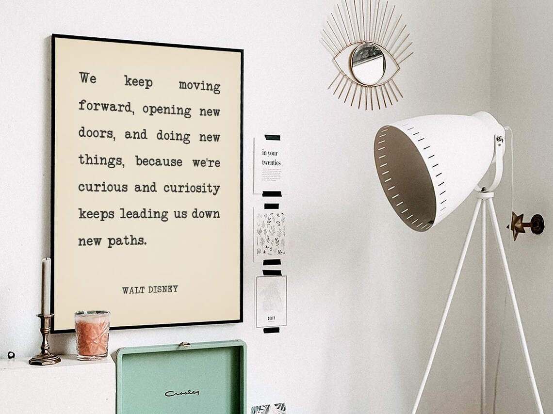 We Keep Moving Forward Quote, Office Decor - Image 3