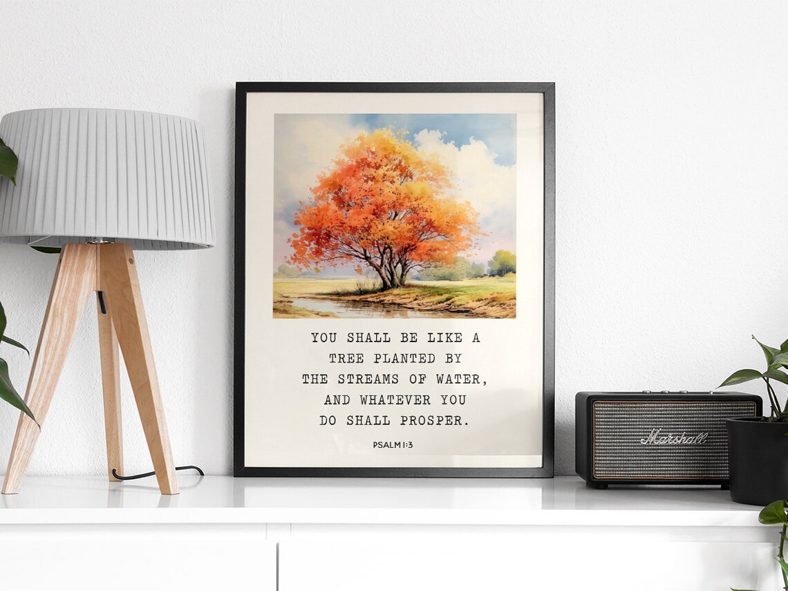 You Shall Be Like A Psalm 13, Bible Verse Art Print - Image 2