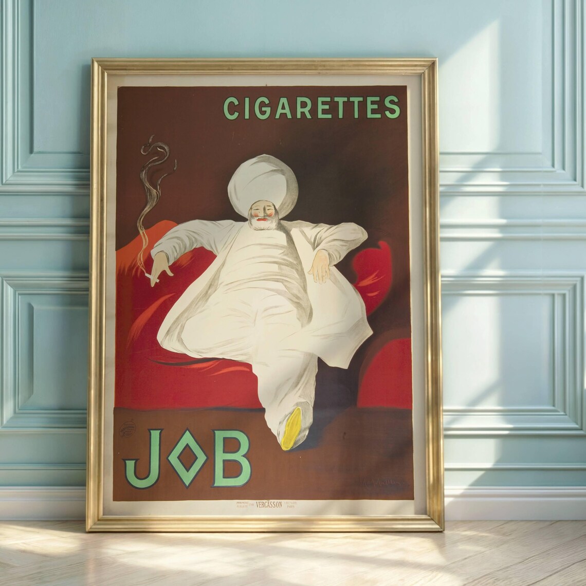 Bold Cappiello Job Cigarettes Smoking Moor French Vintage Poster