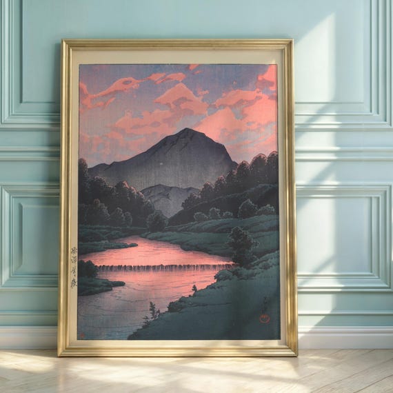 Hasui Kawase Mountain Print Japandi Nature Wall Art
