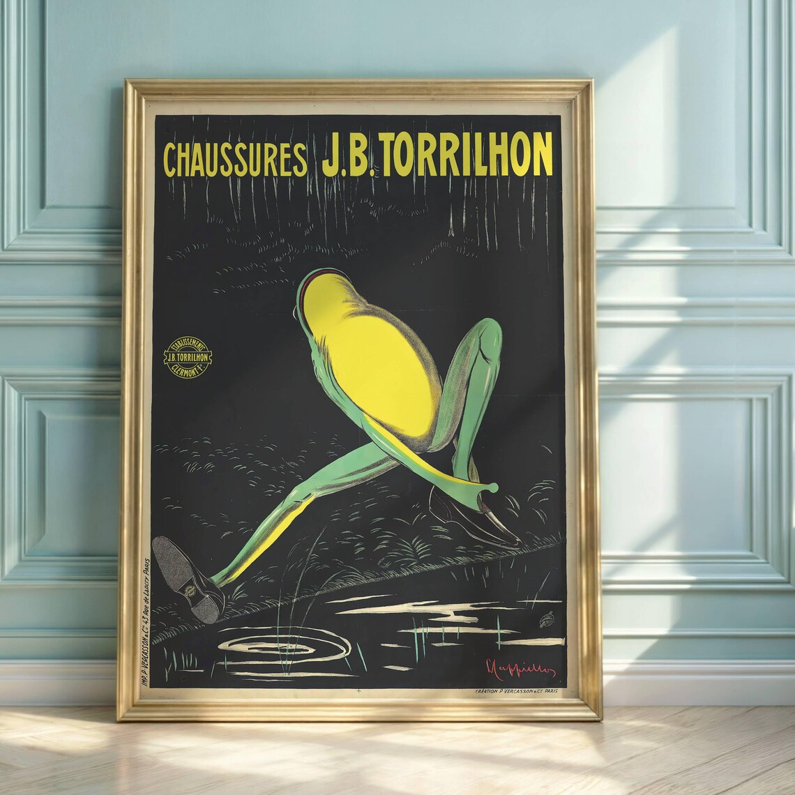 Leonetto Cappiello Torrilhon Chaussures Frog Shoes Vintage Poster