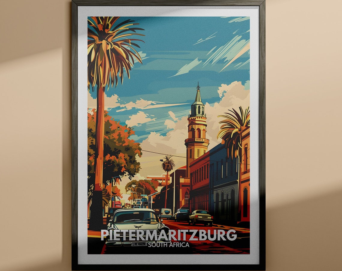 Pietermaritzburg Print Pietermaritzburg Travel Poster South Africa Wall Art Print South Africa Home Decor Travel Wall Art Decor
