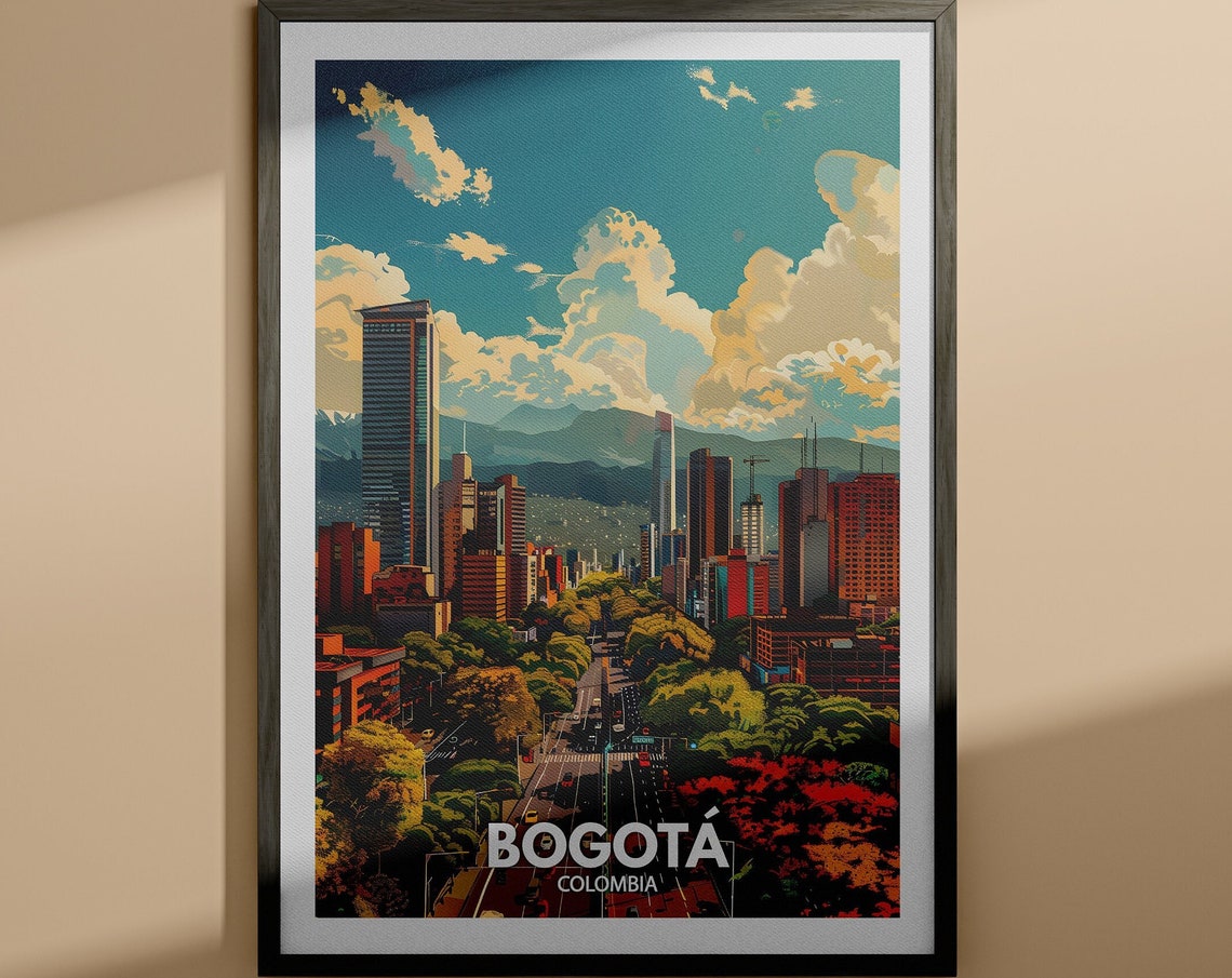 Bogota Art Print Bogota Travel Poster Colombia Wall Art Print Colombia Home Decor Travel Wall Art Decor Unique City Poster
