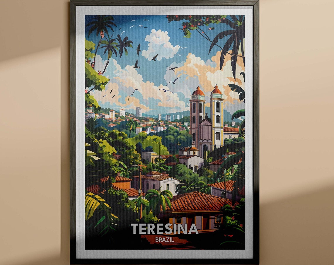 Teresina Print Teresina Travel Poster Brazil Wall Art Print Brazil Home Decor Travel Wall Art Poster Unique City Print