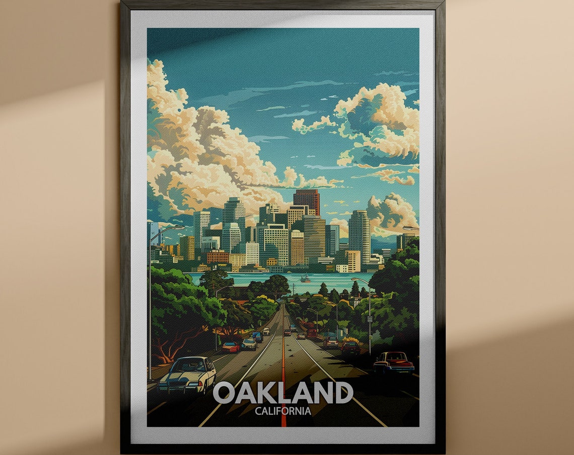 Oakland Print Oakland Travel Poster California Wall Art Print United States Travel Home Decor Usa City Poster