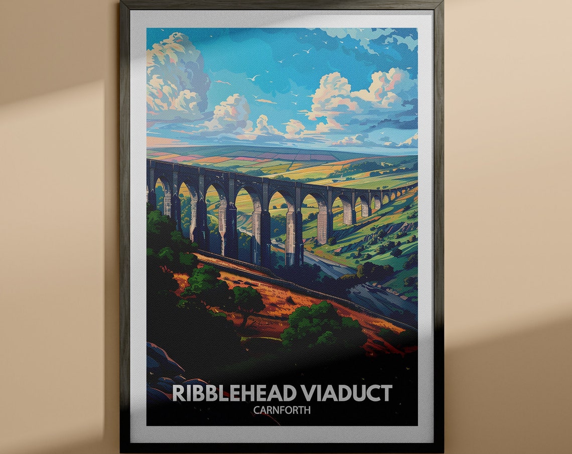Ribblehead Viaduct Carnforth Railway Arches Dales Travel Poster