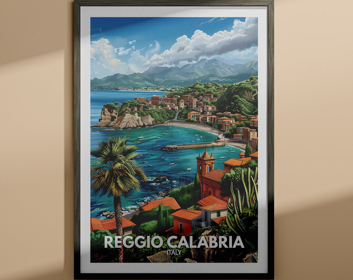 Reggio Calabria Print Reggio Calabria Travel Poster Italy Wall Art Print Italy Home Decor Travel Wall Art Poster Unique City Print