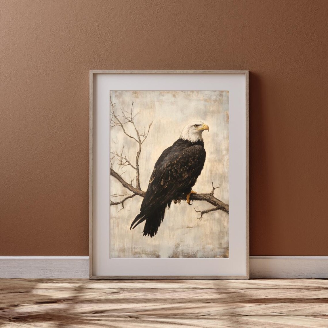Vintage Bald Eagle Art Print, Wildlife Animal Print - Image 6