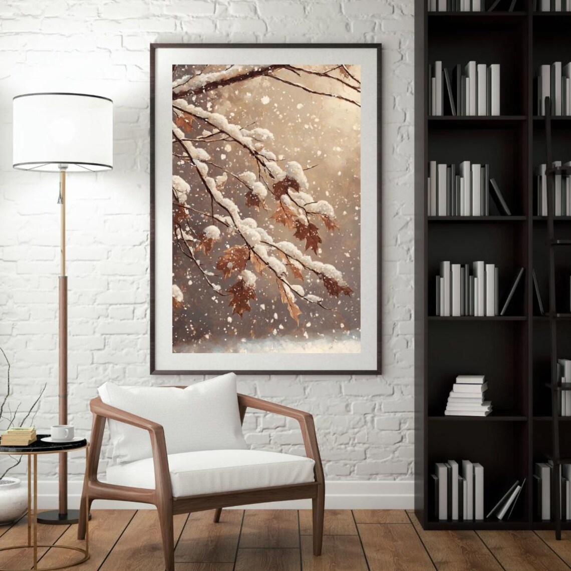 Moody Winter Forest Art Print, Seasonal Wall Decor - Image 5