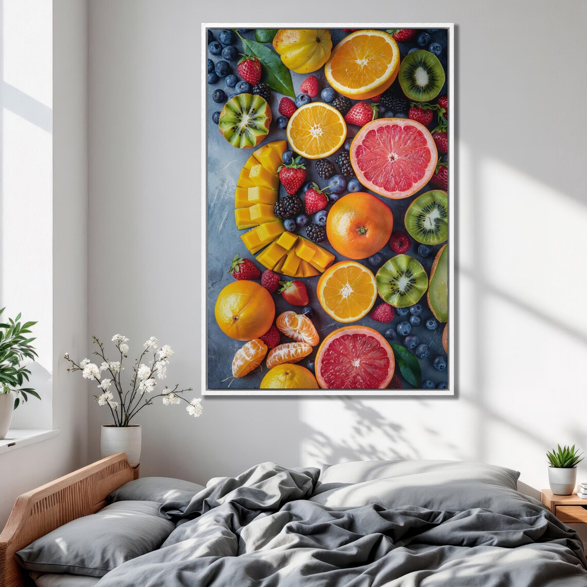 Vibrant Fresh Fruits Wall Art Colorful Fruit Photography Print Bright Kitchen Wall Decor Healthy Food Vertical Poster Ready To Hang - Image 5
