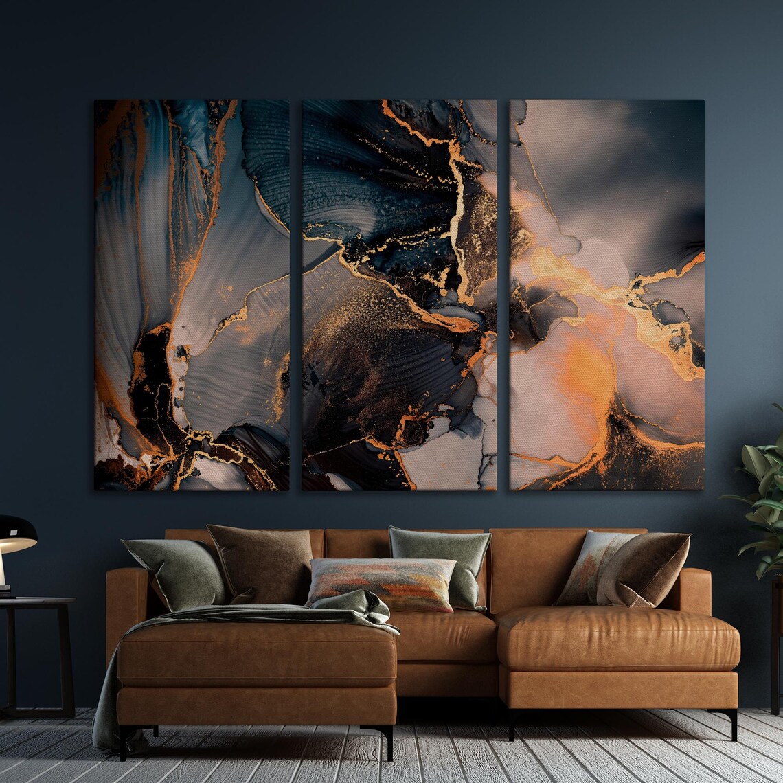 Abstract Fluid Art, Alcohol Ink Marble Veins Art Print - Image 5