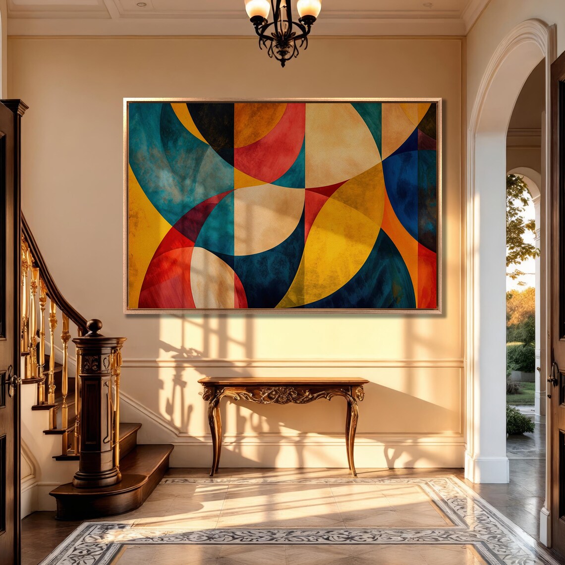 Colorful Abstract Painting, Modern Poster Art Print - Image 3