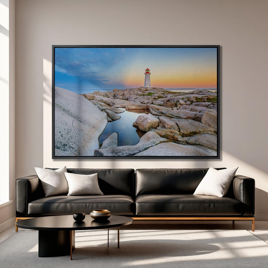 Captivating Peggys Cove Lighthouse Print Rocky Coastline Wall Art Large Canadian Landscape Wall Decor Nova Scotia Art Travel Poster - Image 4