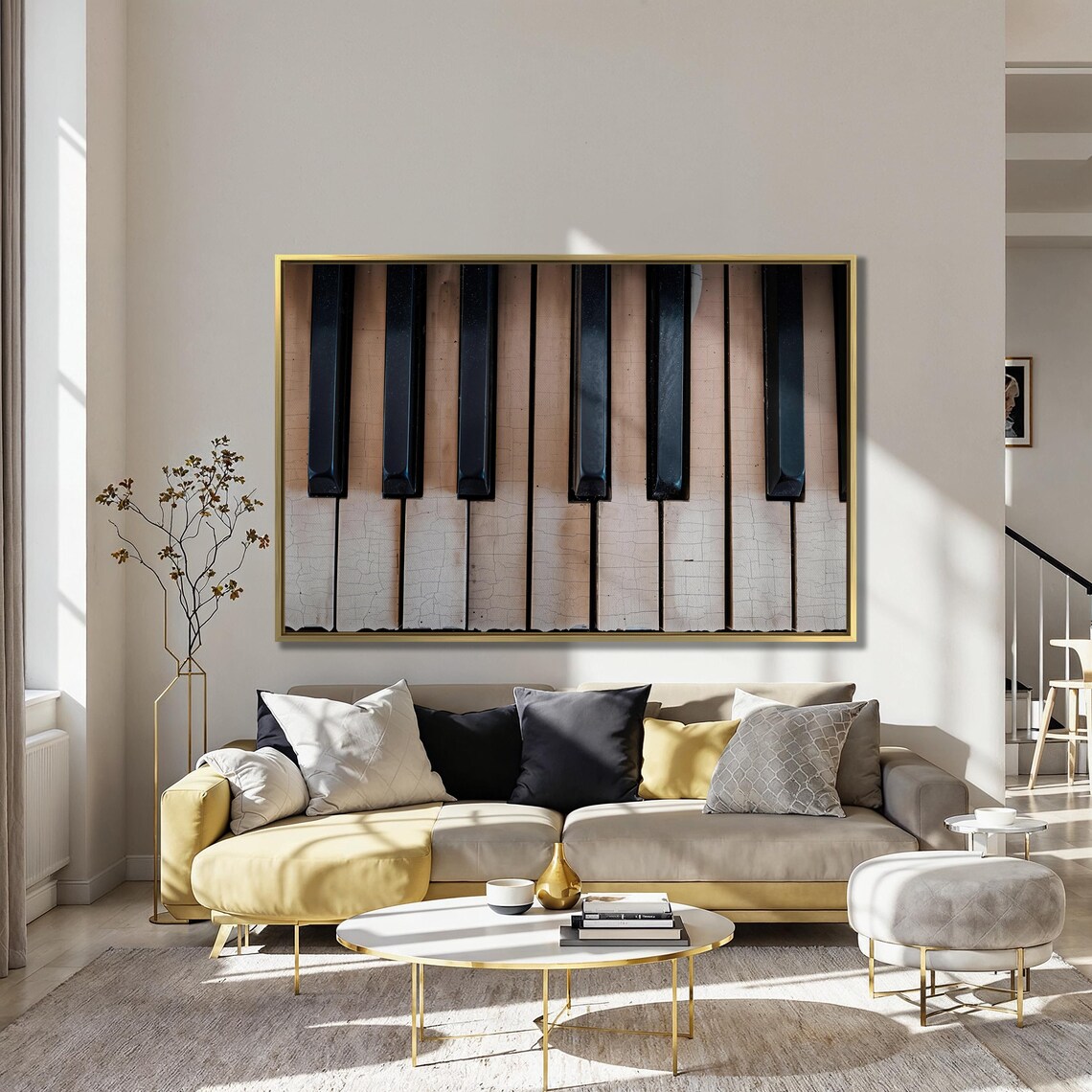 Vintage Piano Keys Print, Classical Music Wall Art - Image 3