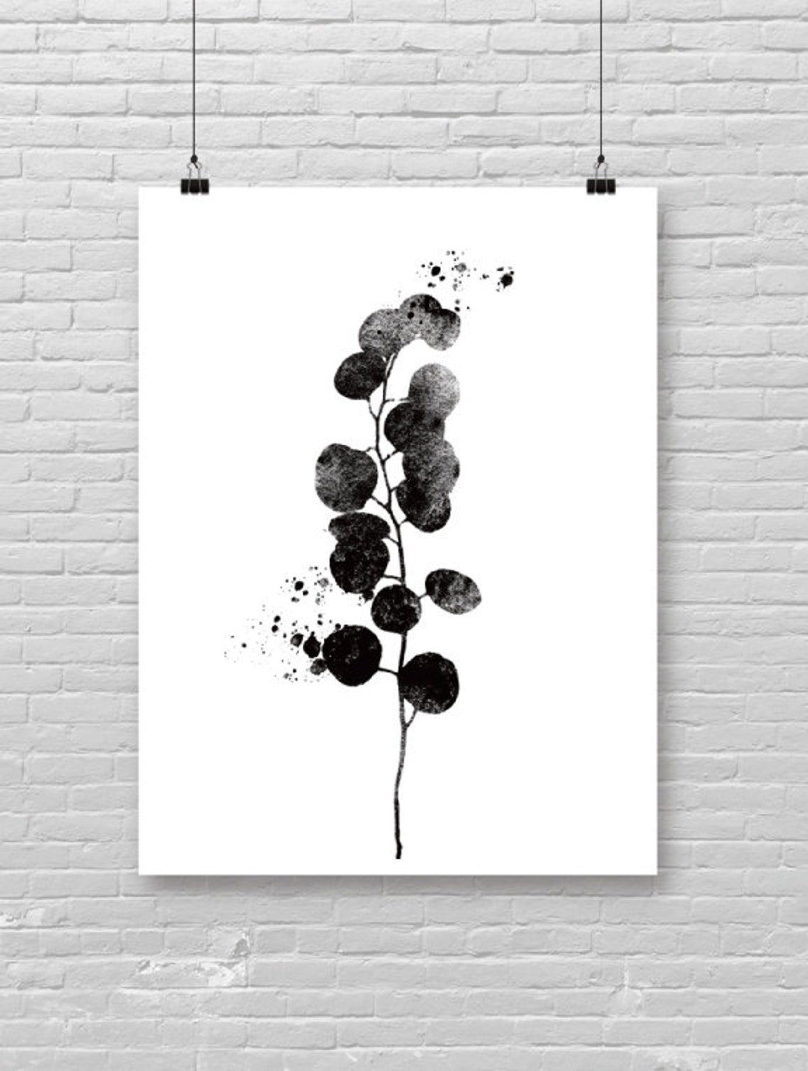 Eucalyptus Poster Tropical Leaf Minimalist Wall Decor Botanical Leaves Modern Art