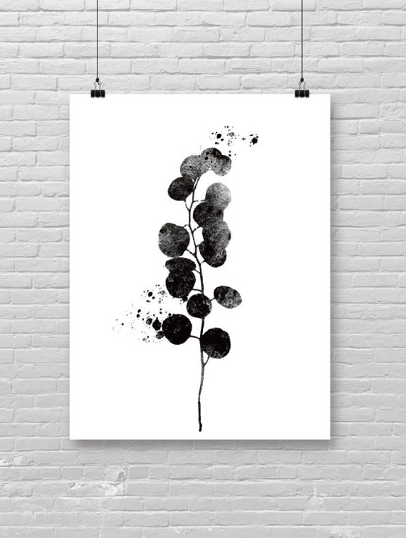 Eucalyptus Poster Tropical Leaf Minimalist Wall Decor Botanical Leaves Modern Art