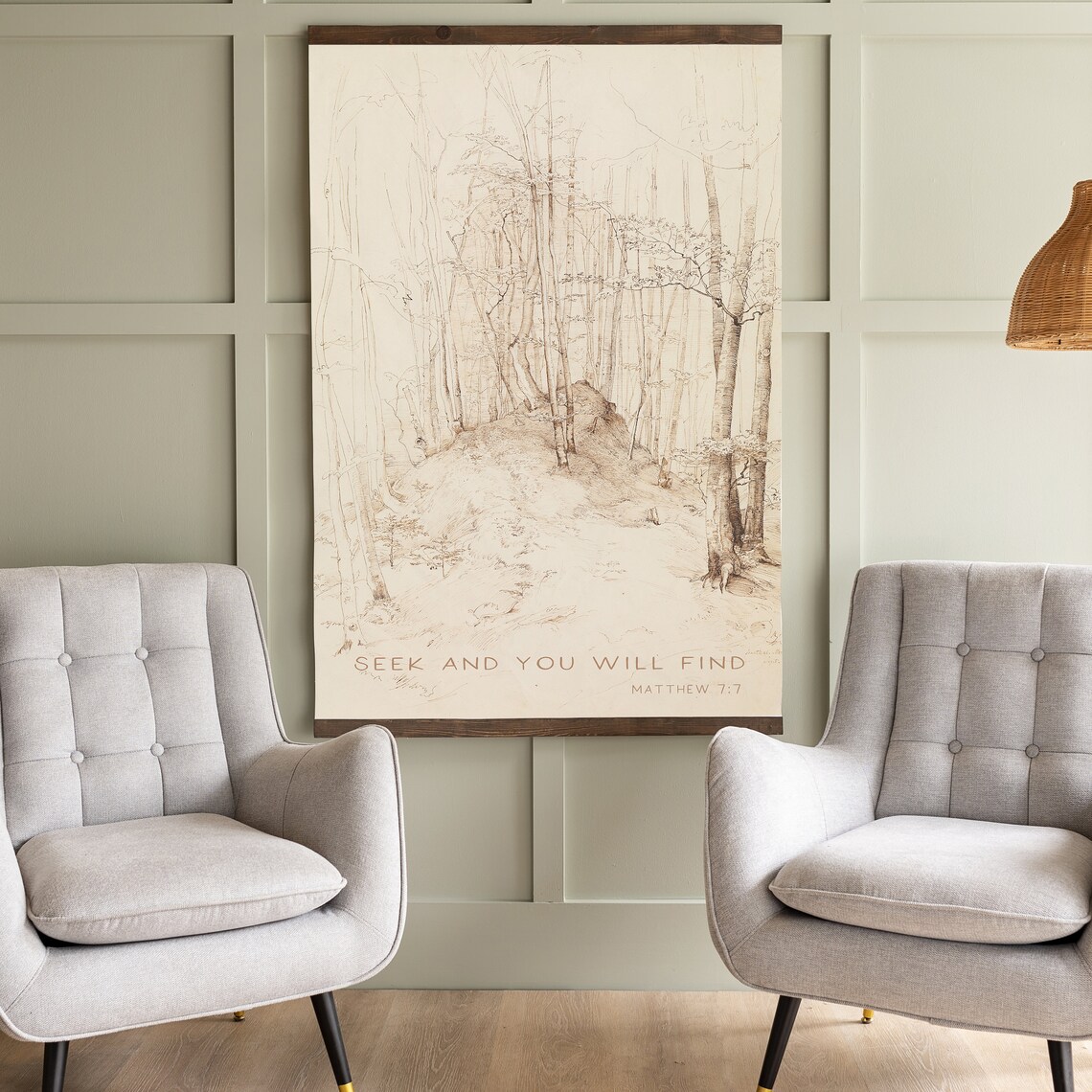 Christian Wall Decor Vintage Scripture, Seek And You Will Find - Image 3