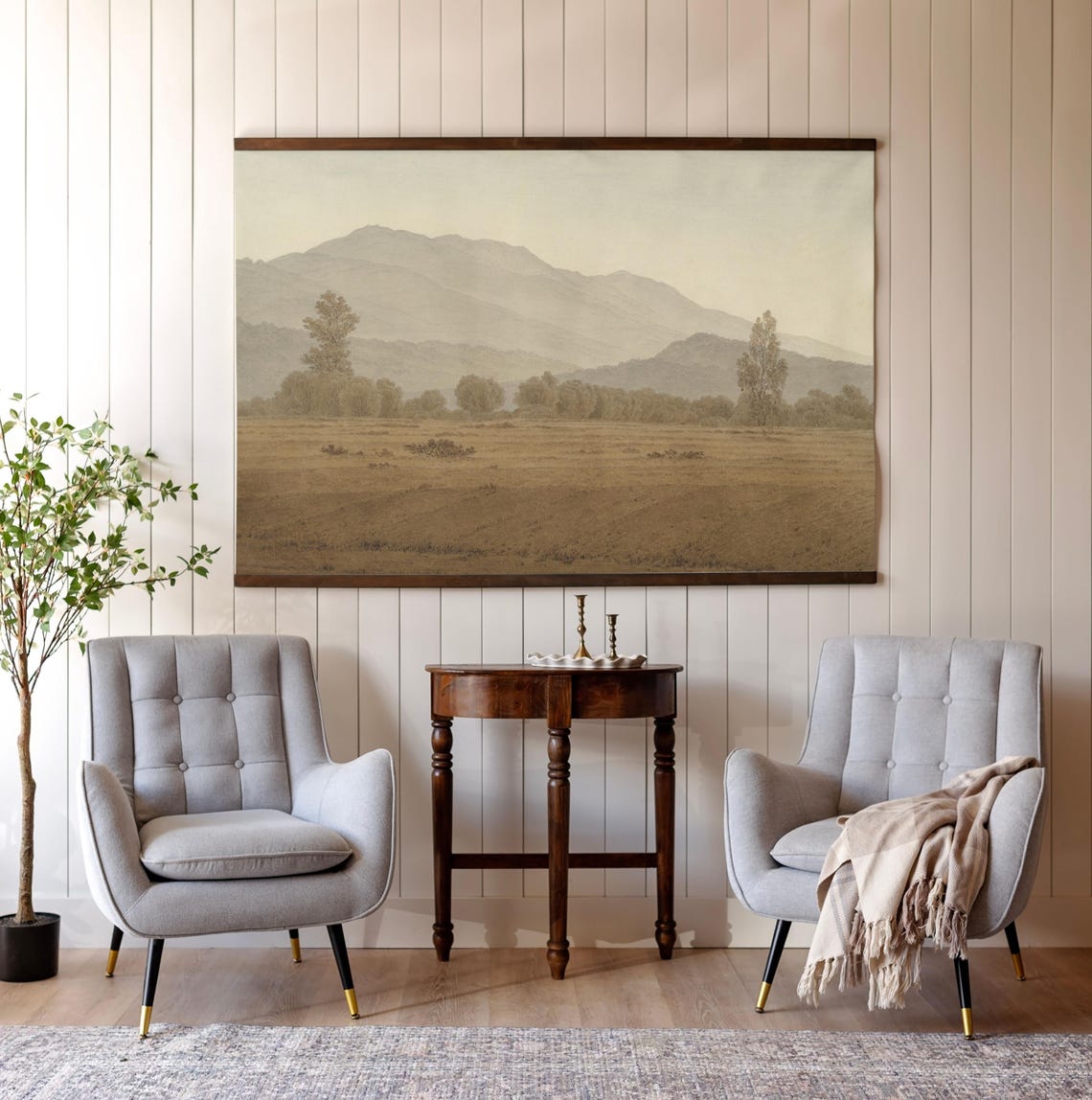 Mountain Wall Art Extra Large Wall Art Tapestry Wall Hanging Watercolor Print Nature Tapestry Extra Large Wall Art 642
