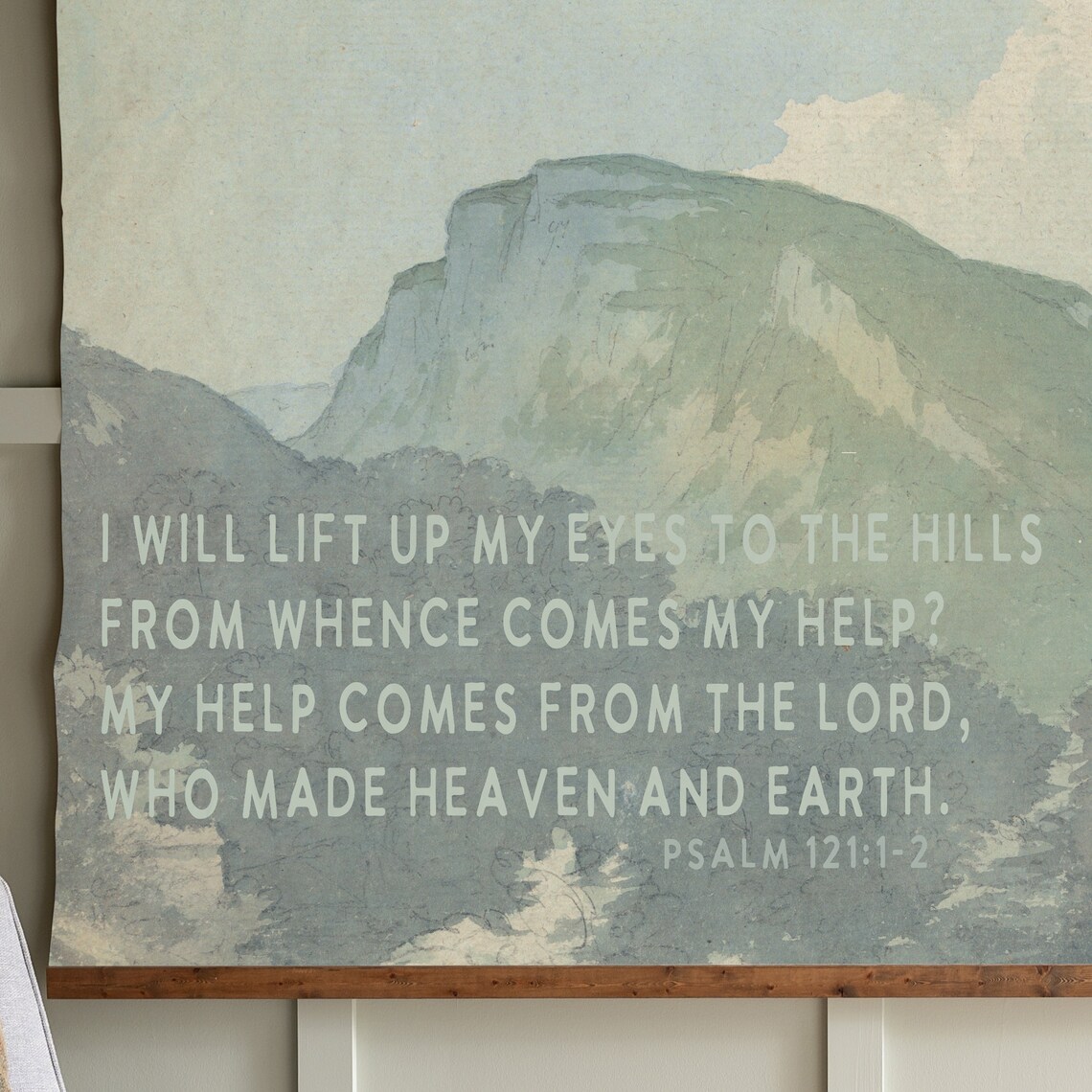 Psalm 121 Vintage Scripture Print, Christian Wall Art - Image 3