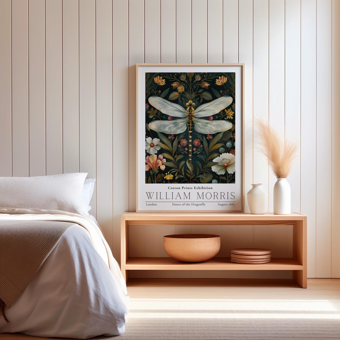 William Morris Dance of the Dragonfly Vintage Insect Exhibition Poster - Image 3