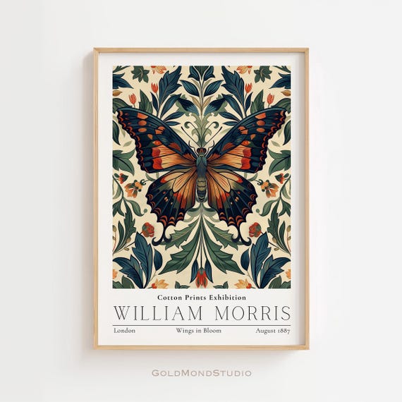 William Morris Poster Morris Print Vintage Wall Art Butterfly Wall Art Morris Poster Wall Decor Living Room Wall Art
