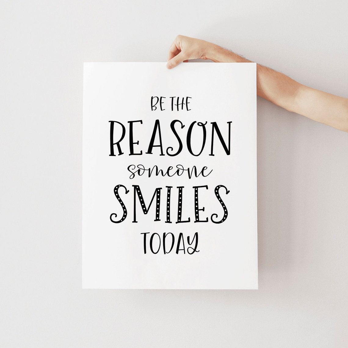Be The Reason Someone Smiles Today Classroom Sign Classroom Decor Classroom Positivity Sign Farmhouse Style - Image 2