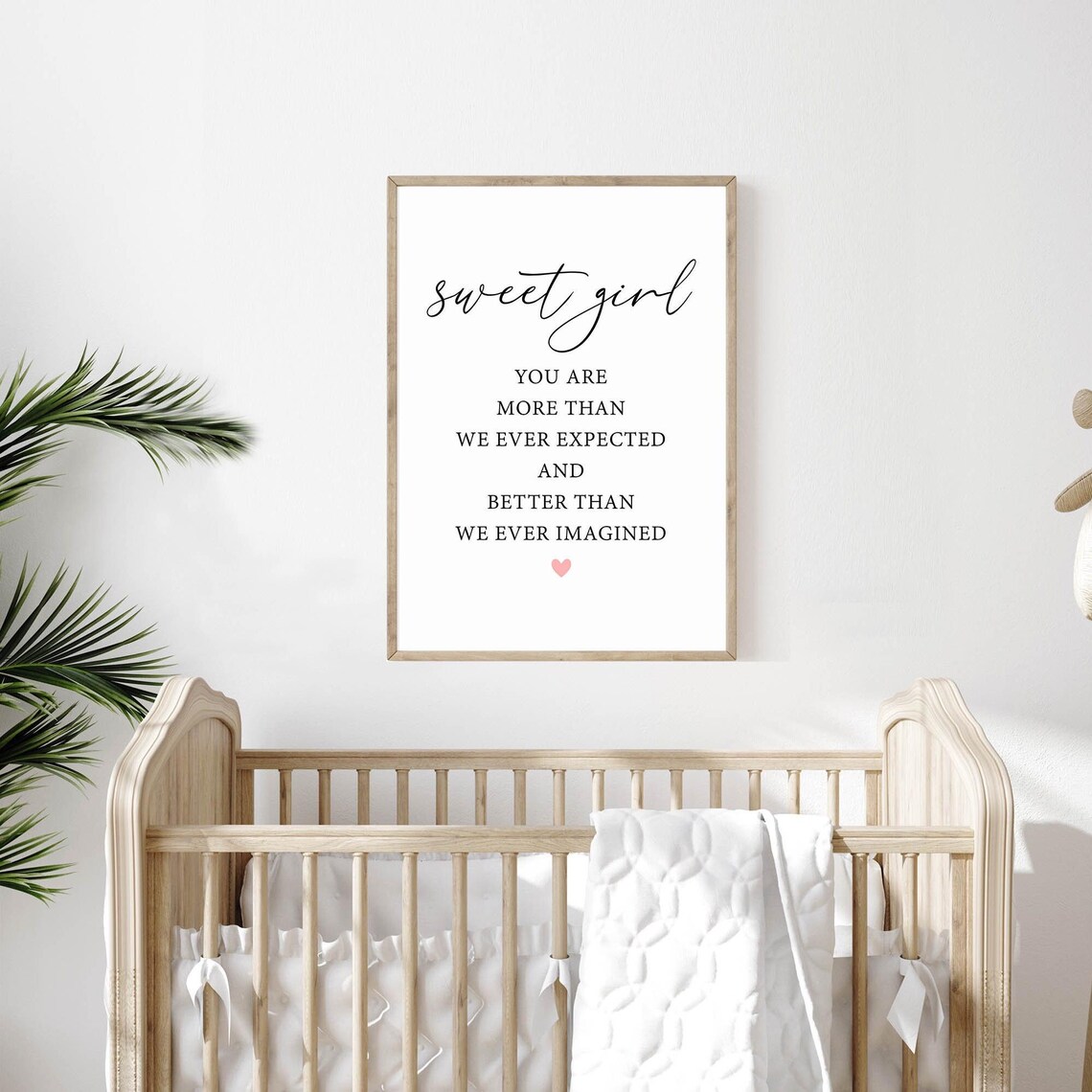 Sweet Girl You Are More Than We Ever Imagined Nursery Poster - Image 3
