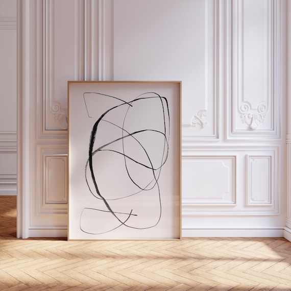 Minimalist Line Art Poster, Scandinavian Abstract Design