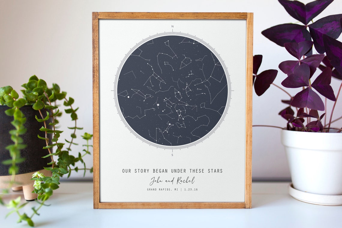 Custom Star Map By Date Anniversary Art Print - Image 5