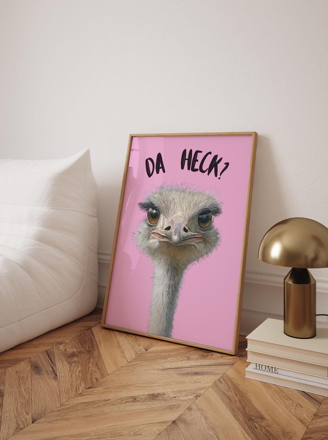 Da Heck Funny Ostrich, Dorm Room Decor Poster - Image 3