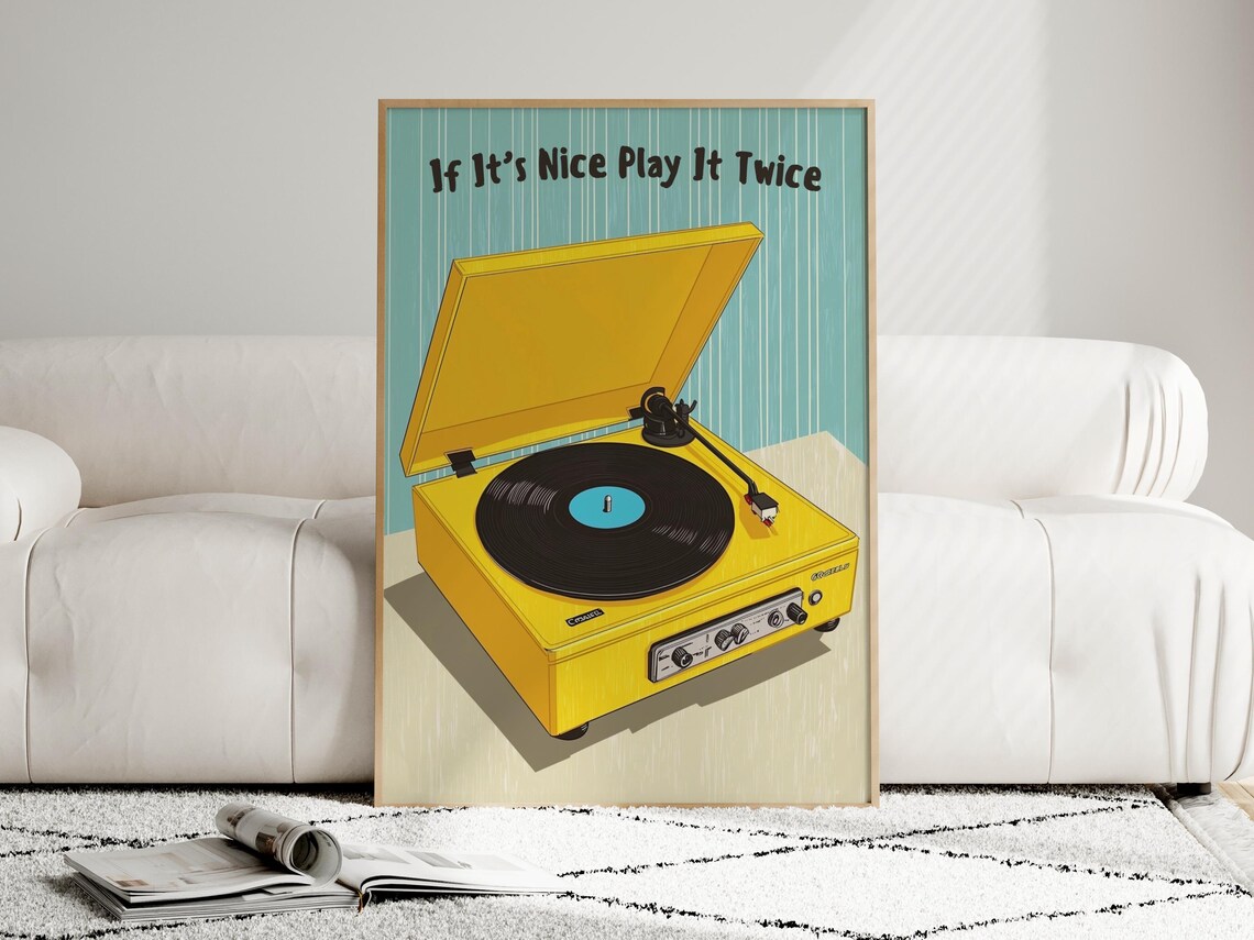 If Its Nice Play It Twice, Retro Music Poster - Image 2