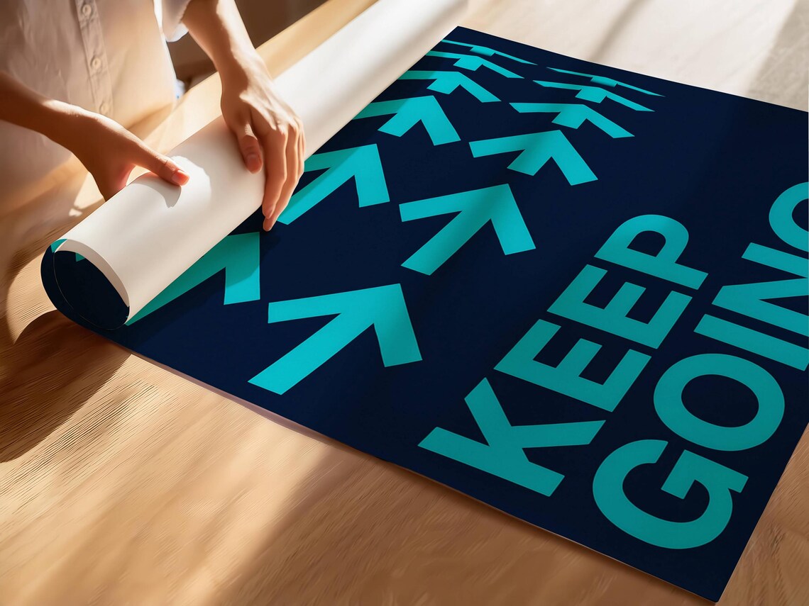 Keep Going Motivational Poster, Minimalist Typography - Image 2