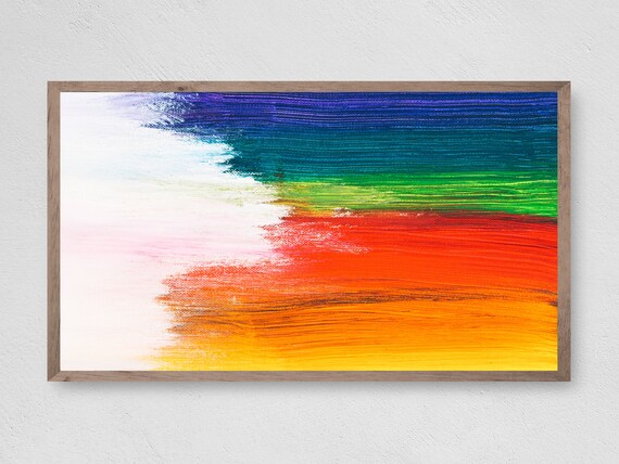 Instant Rainbow Brush TV Art, Art Print
