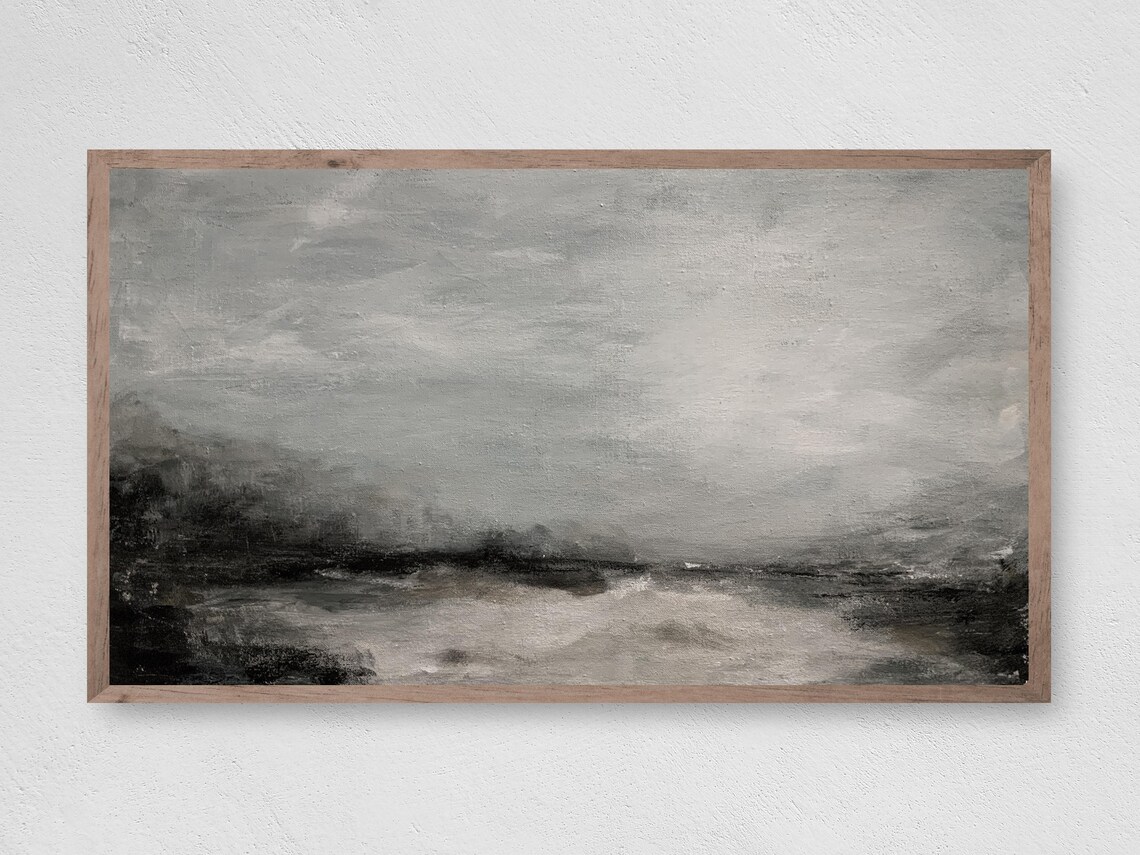 Dark Skies Abstract Art Print, Modern Decor