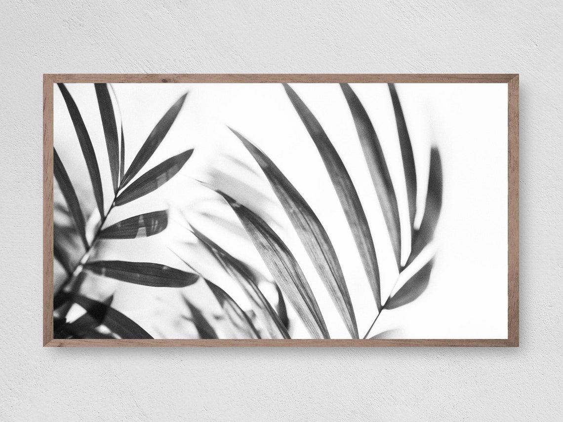 Modern Palm Leaves Frame Tv Art Instant Tropical Frame Tv Art Art Tv For Frame