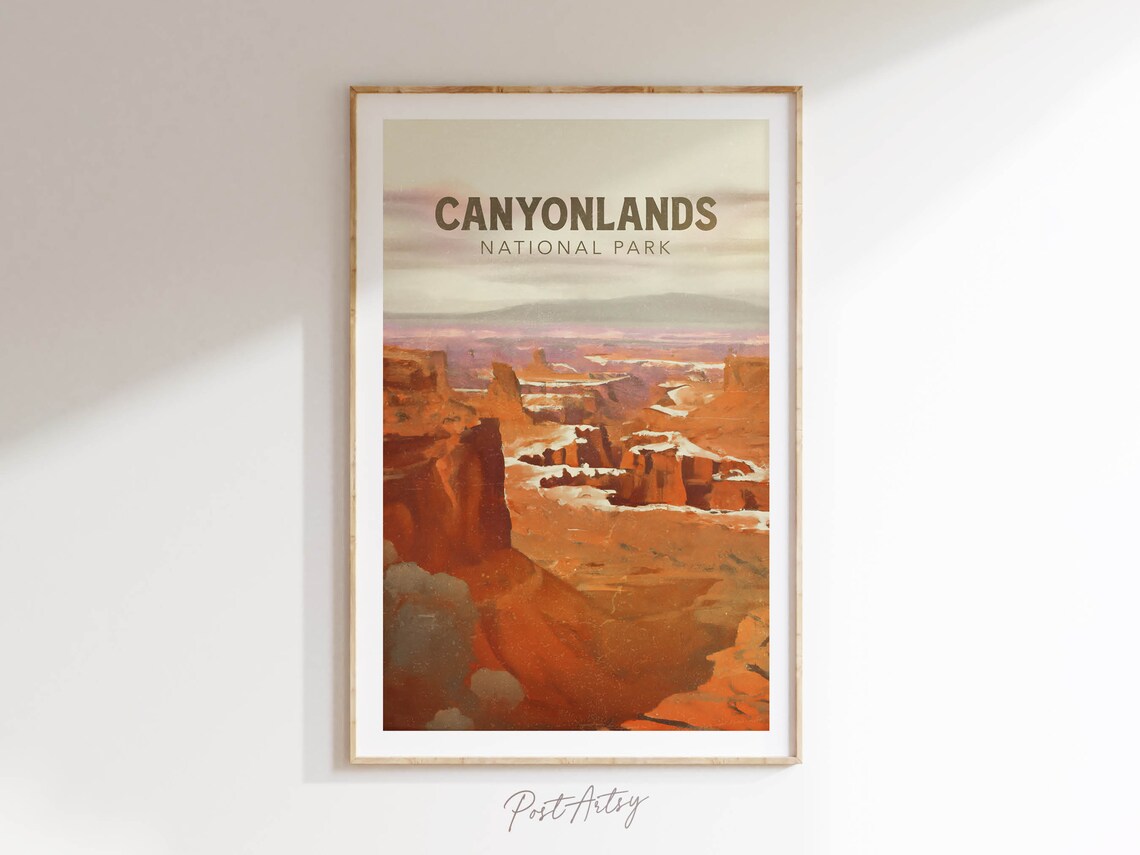 Canyonlands Vintage Style National Park Travel Poster