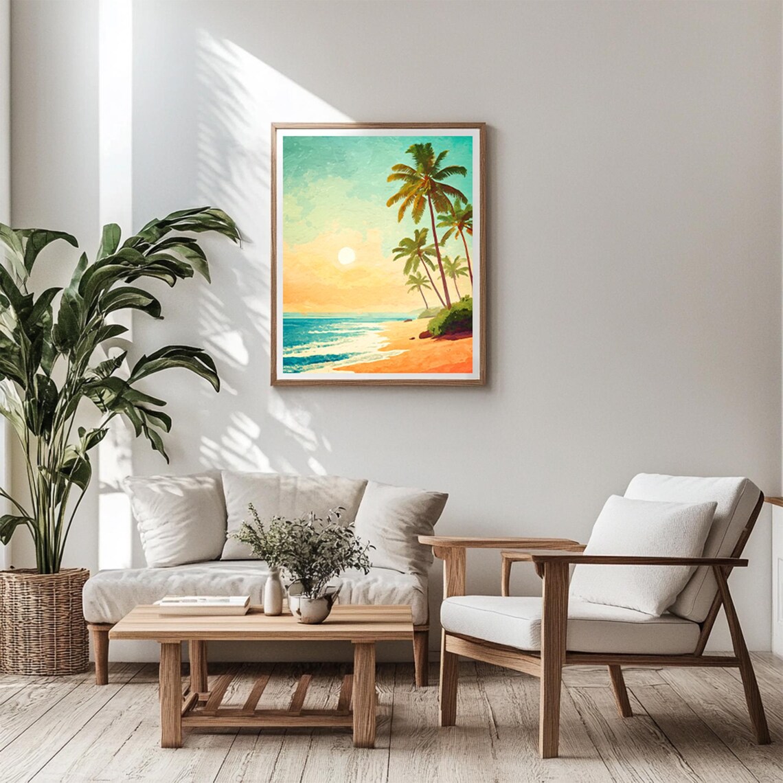 Tropical Beach Landscape Scenery Art Print Wall Deco Watercolor - Image 6