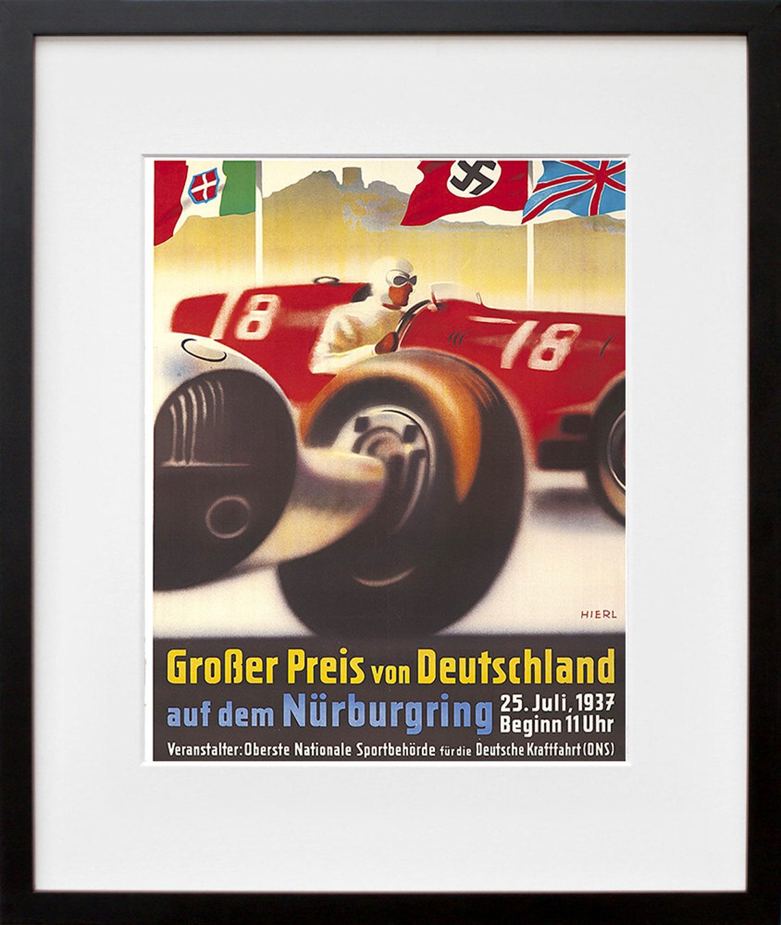 German Racing Nurburgring Travel Poster