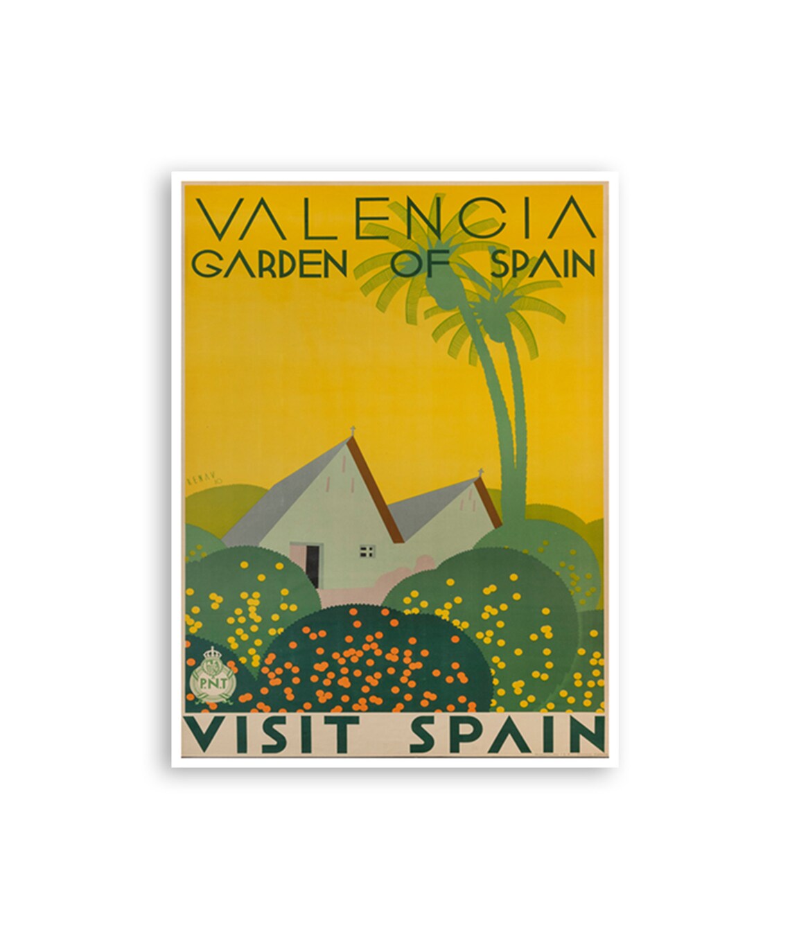 Valencia Garden of Spain Orange Grove Farmhouse Visit Spain Poster