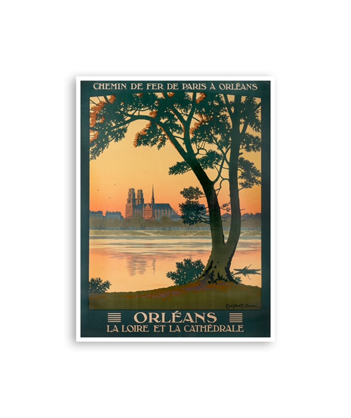 Orleans France Travel Poster, Cathedral Art Print