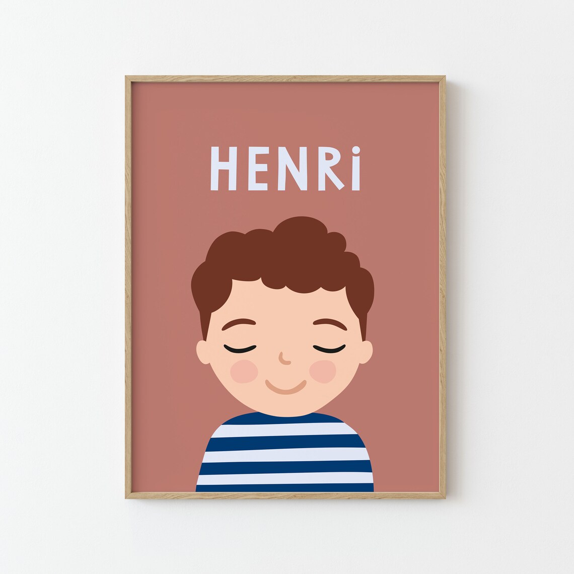 Personalized Boy Portrait, Nursery Kids Art Print - Image 3