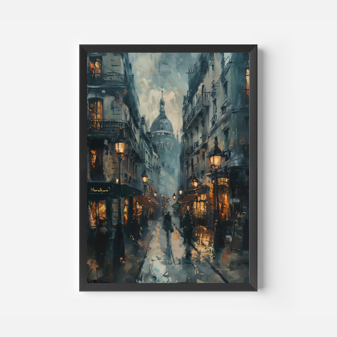 Urban Scenery Oil Painting Vintage Landscape Art Print Vintage City Wall Art Landscape Painting - Image 2