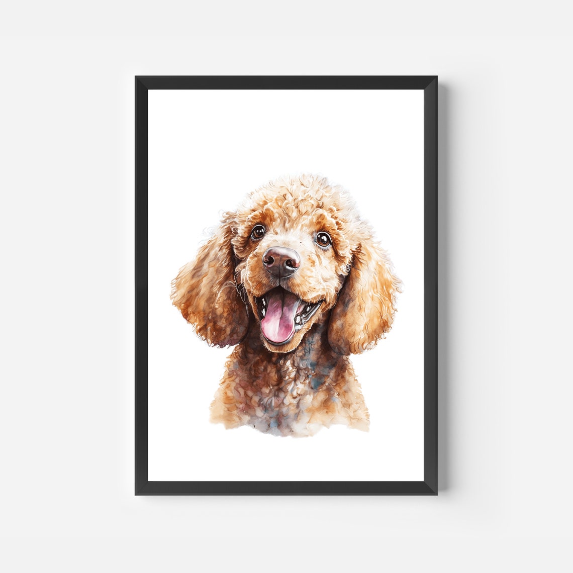 Poodle Dog Animal Print Watercolor Pet Decor Dog Portrait Print Dog Wall Art Animal Watercolor Poster - Image 2