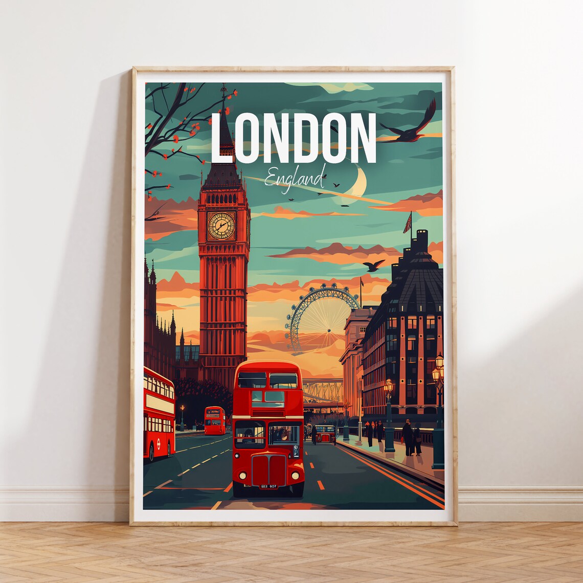 London City Print London Travel Poster England Travel Gift London England Poster London Gift