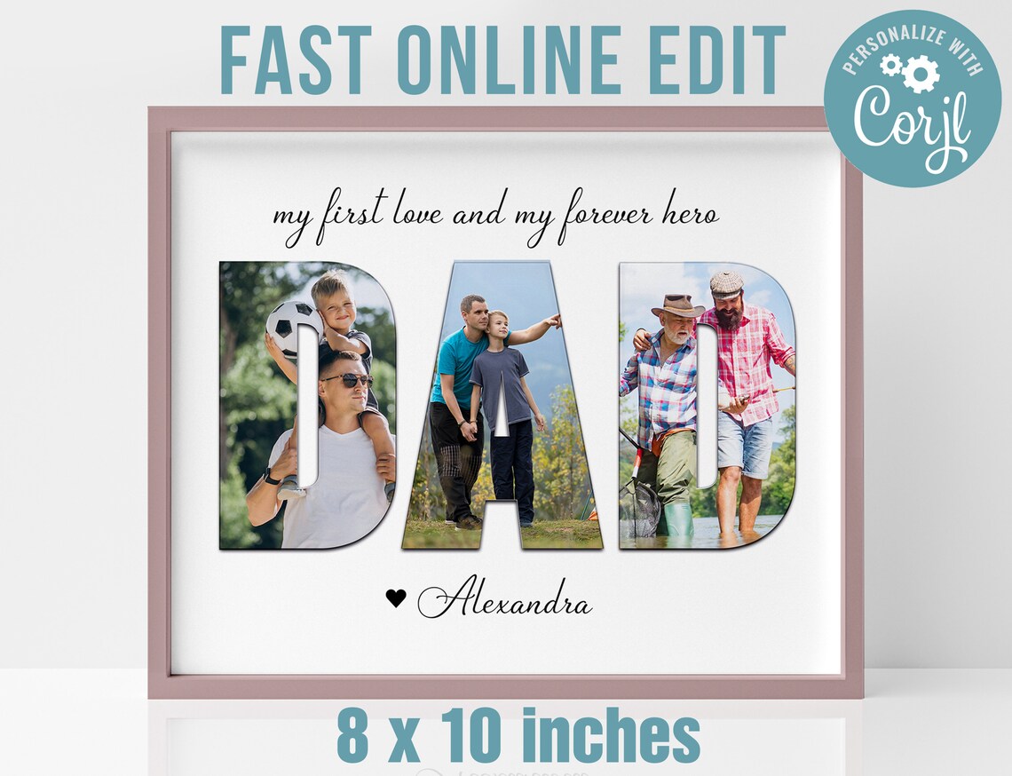 Dad Photo Collage, Fathers Day Gift For Him