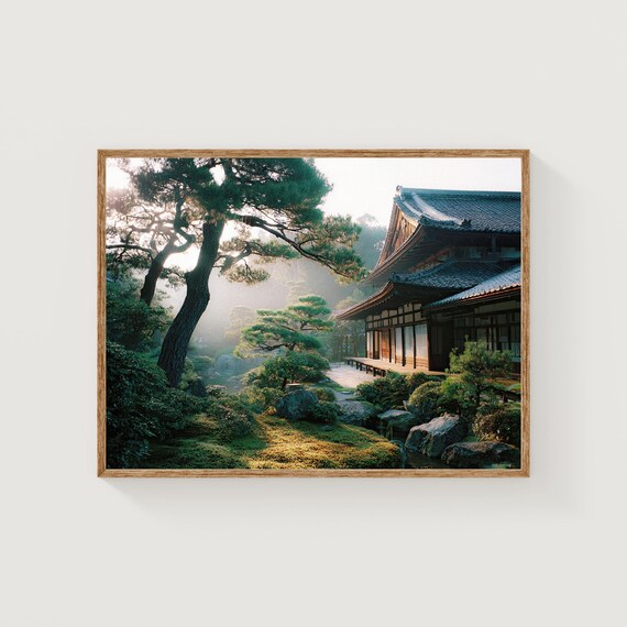 Kyoto Temple Garden Print Zen Asian Fine Art