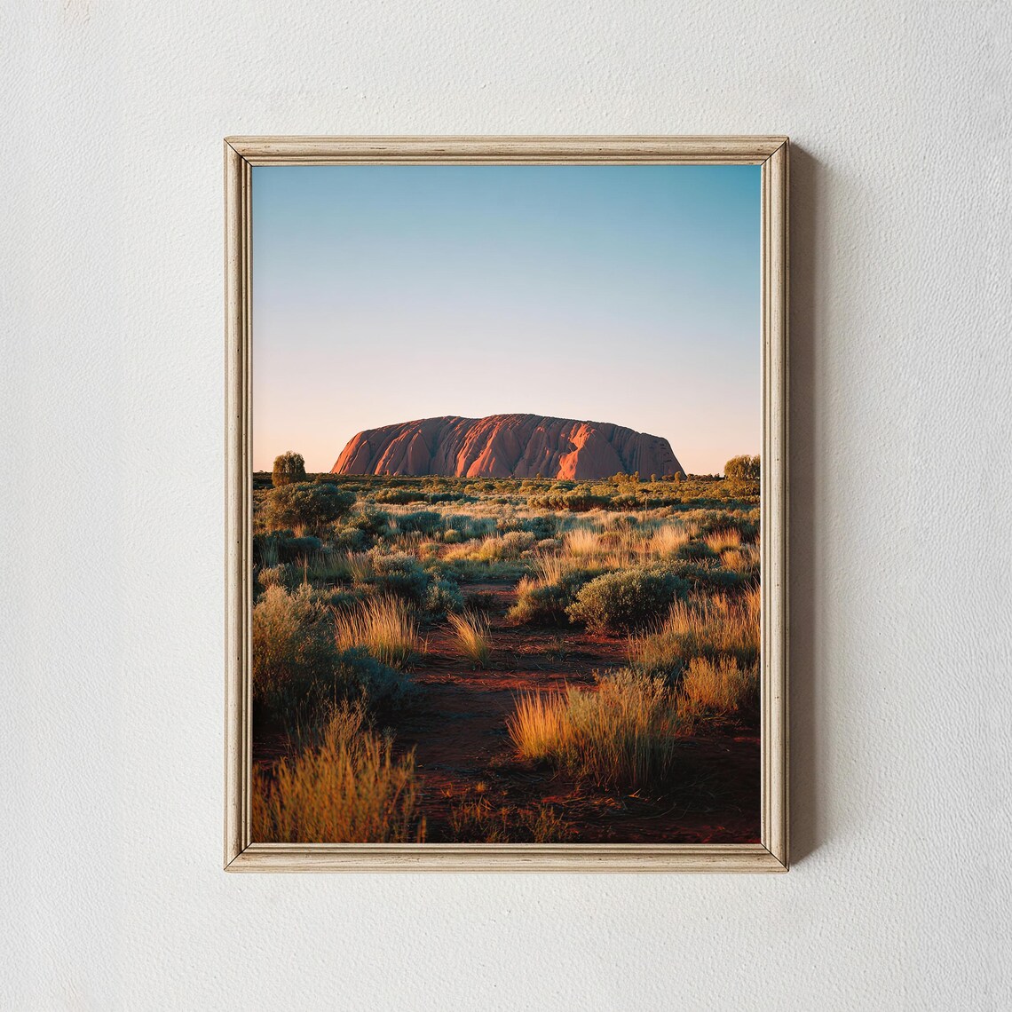 Uluru Sunset Australian Outback Desert Landscape Photography Poster