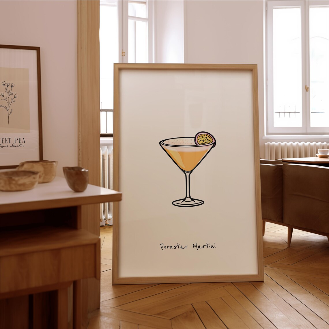 Pornstar Illustration Poster, Stylish Bar Wall Art