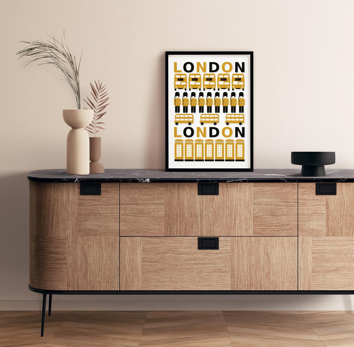 Yellow Print London London Wall Art Travel Print London Print Wall Art Print London Prints London Poster Yellow - Image 4
