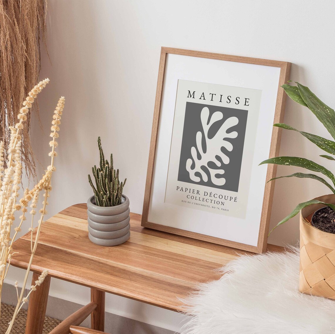 Henri Matisse Boho Art Print, Grey Wall Art - Image 2
